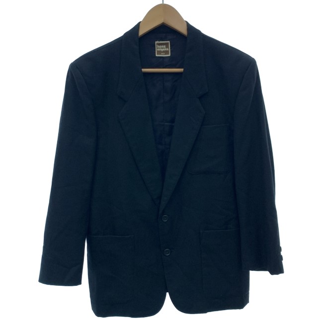 【中古】 ISSEY MIYAKE テーラードジャケット 70s vintage 70年月日 OLD オール表現スタイル引き舟 無地 シングル名取り草 日本製 家庭内 古着 /1156