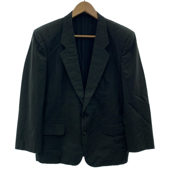 【中古】 COMME des GARCONS HOMME テーラードジャケット 80s vintage 80年月日 OLD 羊毛上衣 無地 シングル名取り草 AD1989 日本製 家庭的 古着 /1156