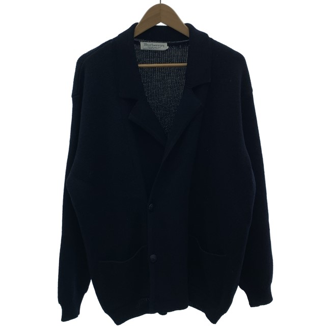 【中古】 Burberry\u0027s ジレー ニットアウター 長袖 ダブル名取り草 テーラードカラー 無地 大層らしい大きさ イタリア製 古着 /1587