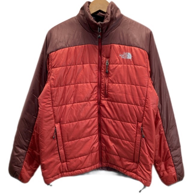 【中古】 THE NORTH FACE 中綿上衣 ナイロン前掛け アウター ハイネック フルジップ バイ色つや ワンポイント ブランド名ロゴタイプ 刺繍 ラグラン No.NY17703 アウトドア 古着 /1152