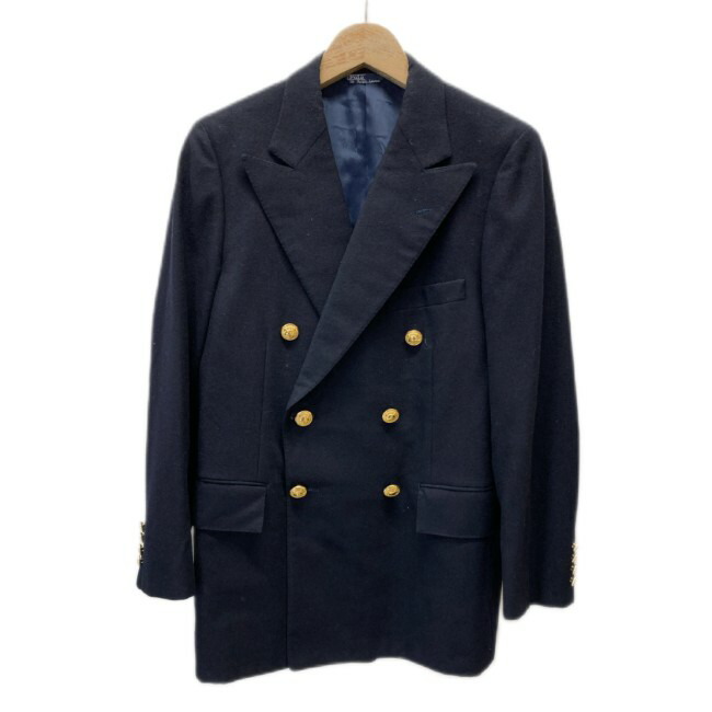 【中古】 POLO by RALPH LAUREN テーラードジャケット 80s vintage 80年代 三角タグ ウールジャケット アウター 無地 シングルボタン フロントポケット 古着 /0143|KINJIusedclothing