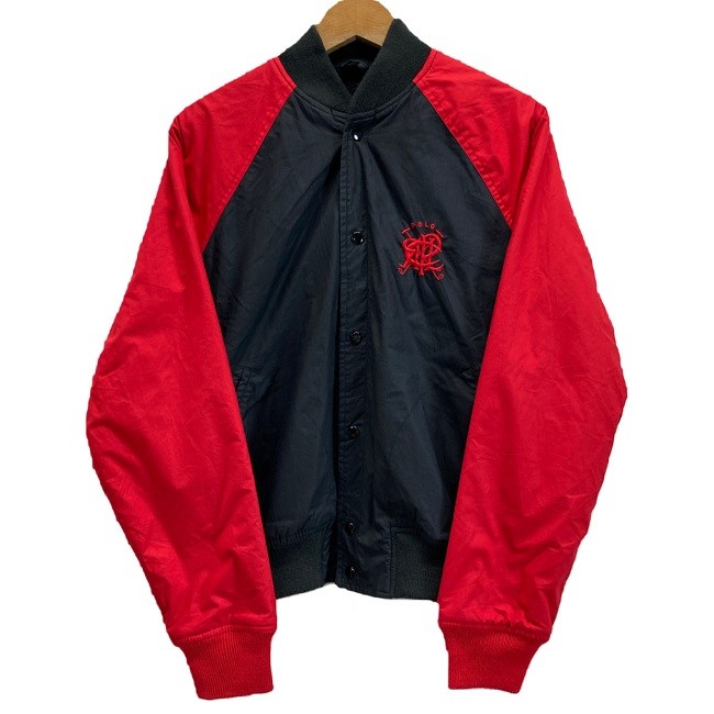 【中古】 POLO by RALPH LAUREN 上衣 上衣 アウター 綿織物 裏起毛 ラグラン バイ色つや ワンポイント ブランド名ロゴタイプ 刺しゅう 肋筋袖 古着 /0157