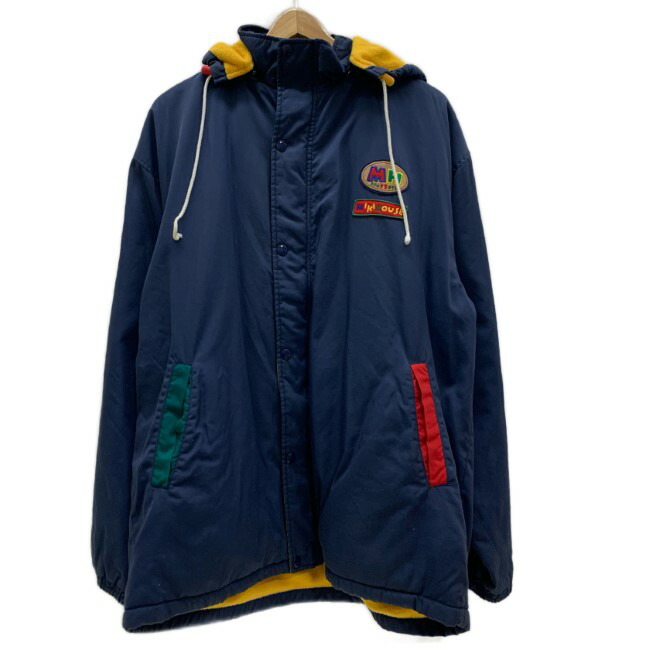 【中古】 MIKI HOUSE 上衣 アウター バイ色つや ボンネット取りはらい能力のある フルジップ 名取り草 裏地フリース 紋章ひな型 日本製 古着 /1904