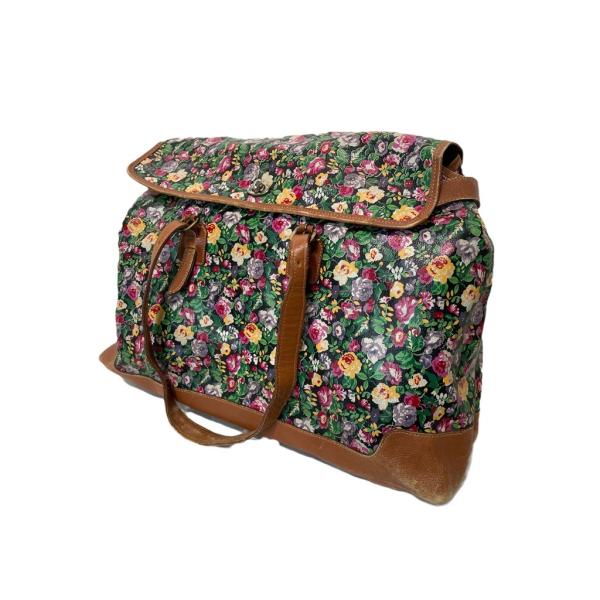 【中古】 KENZO なめし革 トートバッグ 花柄 古着 /1930