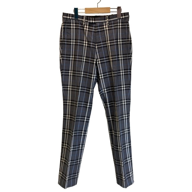 【中古】 BURBERRY BLACK LABEL スラックス ボトムス ジップフライ バーバーリーチェック 古着 /1156