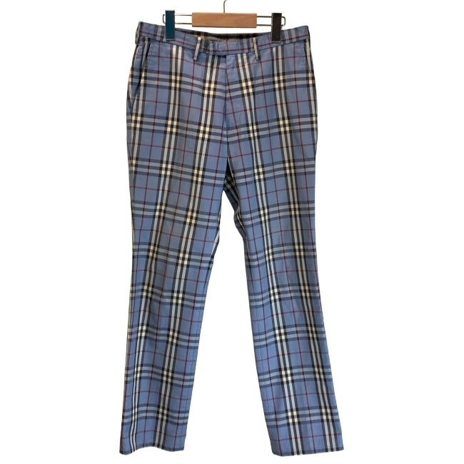 【中古】 BURBERRY BLACK LABEL スラックス ボトムス ジップフライ バーバーリーチェック 古着 /1156