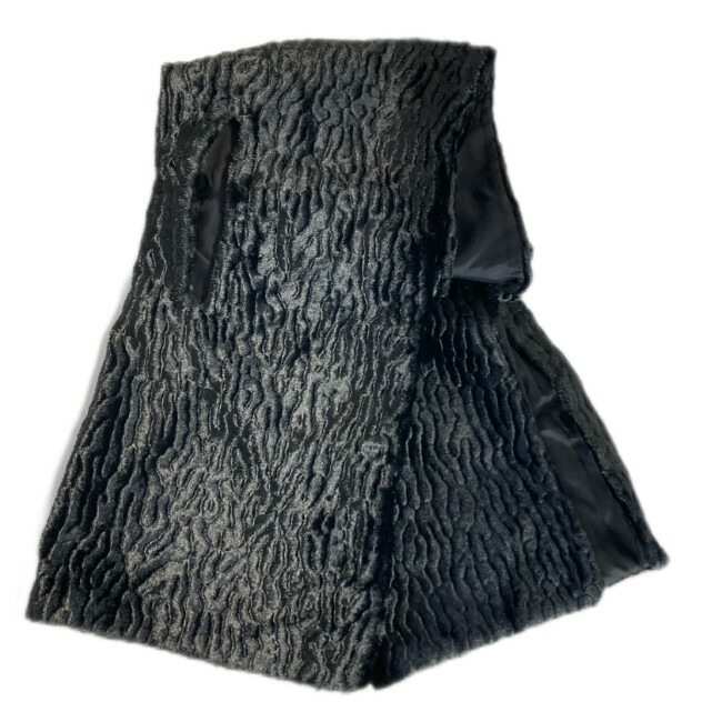 【中古】 COMME des GARCONS えり巻き うつり変わりひな型 非対称 天鵞絨 天鵞絨 AD2008 日本製 家庭的 グッズ 古着 /2497