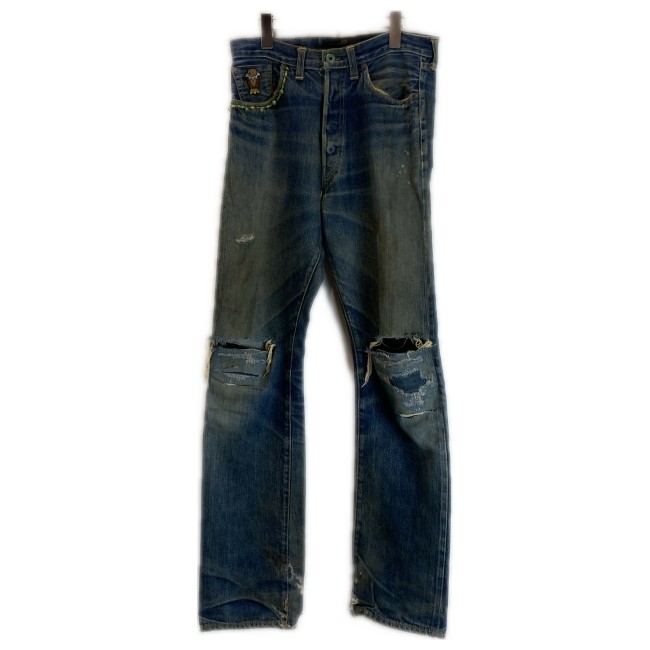 【中古】　Levi's　デニムパンツ　90s vintage　90年代　OLD　501　99年製　刻印555　バレンシア工場　ボタンフライ　USA製　アメカジ　古着　/1019｜KINJIusedclothing 7,869円