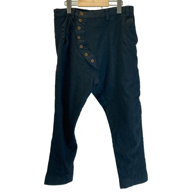 【中古】 Vivienne Westwood MAN スラックス 羊毛ズボン下 名取り草飛球 うつり変わり 無地 日本製 古着 /1156