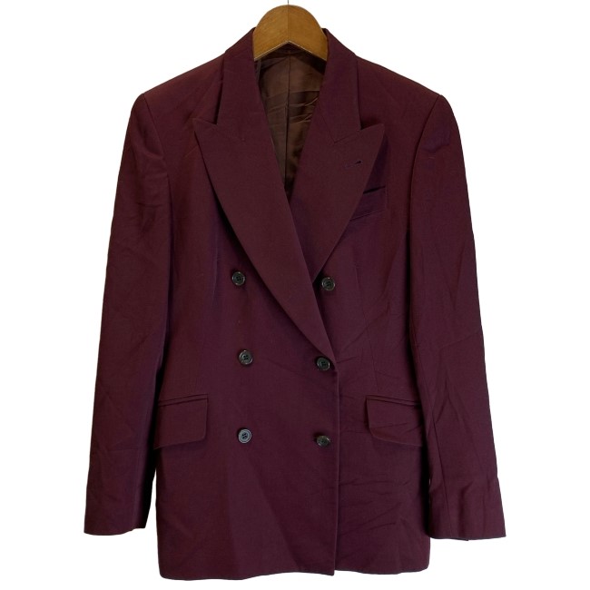 【中古】 Jean Paul GAULTIER FEMME テーラードジャケット 羊毛上衣 ダブル名取り草 無地 古着 /2496
