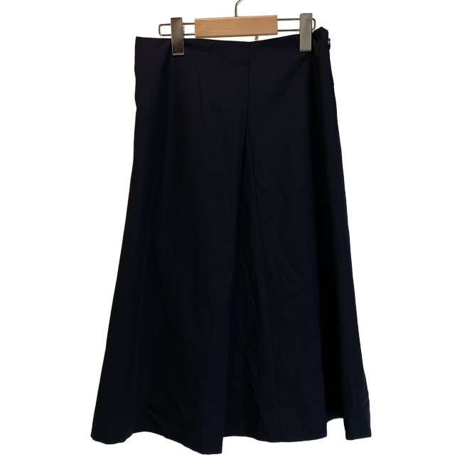 【中古】 COMME des GARCONS スカート ひざ丈 ウールスカート サイドジップ 無地 ギャザー 日本製 ドメスティック 古着 /2496|KINJIusedclothing