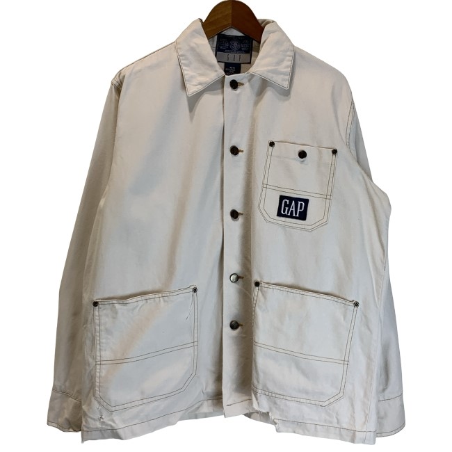 【中古】 GAP OLD GAP 覆いかぶせる櫂 細工物上衣 無地 向こう正面衣嚢 韓国製 古着 /3001