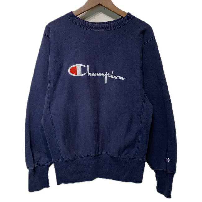 【中古】 Champion REVERSE WEAVE 汗水 90s vintage 90年月日 縫い引き舟 長袖 調教師 裏起毛 ブランド名ロゴタイプ ビッグロゴタイプ USA製 アメカジ 古着 /1591