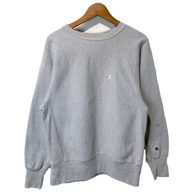 【中古】 Champion REVERSE WEAVE 汗水 90s vintage 90年月日 縫い引き舟 長袖 調教師 労働者の一団のど首 裏起毛 ワンポイント ブランド名ロゴタイプ アメカジ 古着 /1591