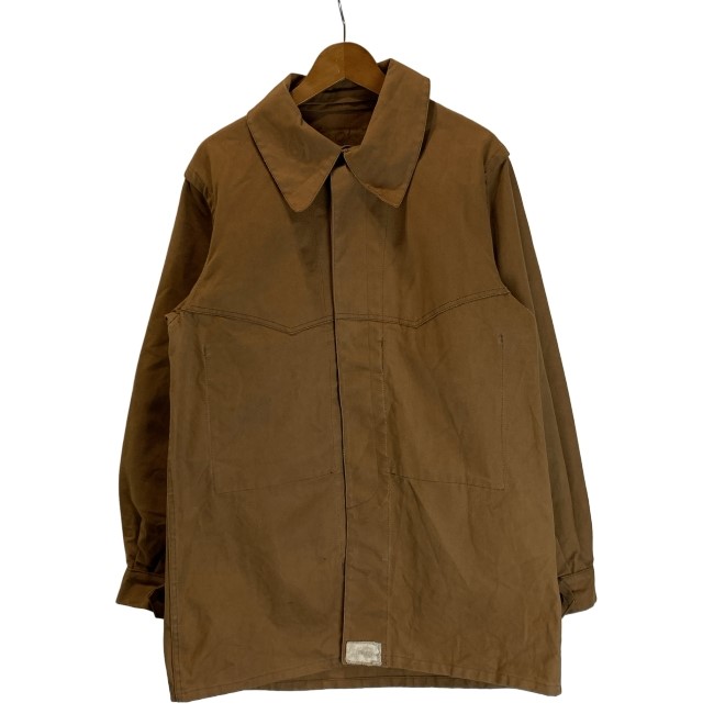 【中古】　ワークジャケット　40s-50s vintage　40年代-50年代　OLD　ジャケット　アウター　無地　フランス国鉄　オーバーサイズ　古着　/1591｜KINJIusedclothing