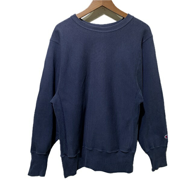 【中古】 Champion REVERSE WEAVE 流汗 90s vintage 90年月日 長袖 調教師 労働者の一団素っ首 裏起毛 無地 ワンポイント ブランド名ロゴタイプ 刺繍 アメカジ 古着 /1591