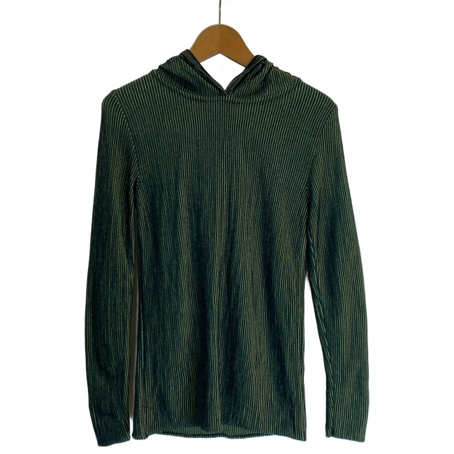 【中古】　ISSEY MIYAKE　セーター　プルオーバー　フード　リブニット　無地　日本製　ドメスティック　古着　/2496｜KINJIusedclothing