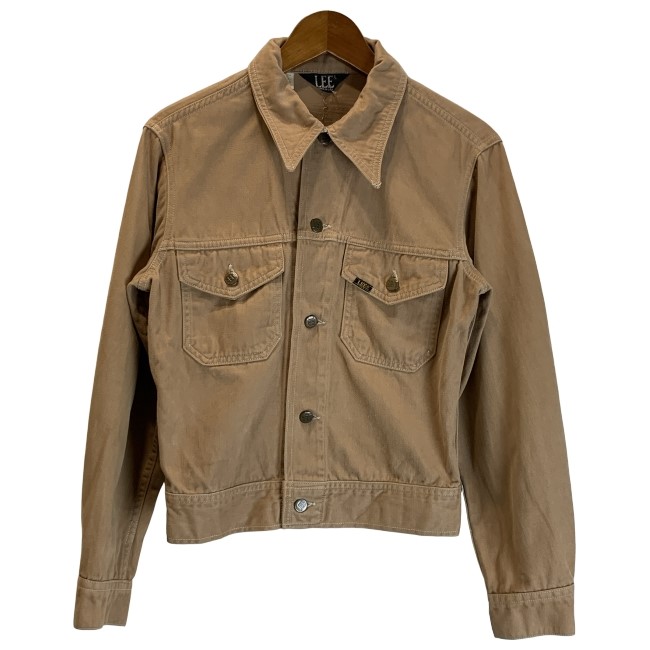 【中古】　Lee　ブルゾン　70s vintage　70年代　OLD　シャモア地　無地　フロントポケット　USA製　アメカジ　古着　/1591｜KINJIusedclothing