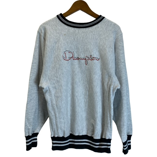 【中古】 Champion REVERSE WEAVE 流汗 90s vintage 90年月日 OLD 長袖 調教師 裏起毛 ブランド名ロゴタイプ 刺繍 USA製 アメカジ 古着 /1591