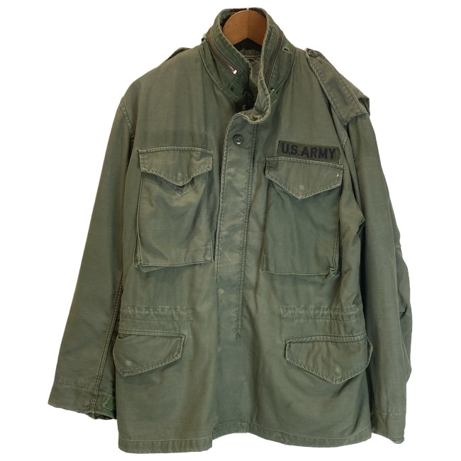 【中古】 活動の領域上衣 M-65 ミリタリー上衣 アウター ハイネック フルジップ ボンネット納める能力のある 無地 エポーレット 古着 /0147