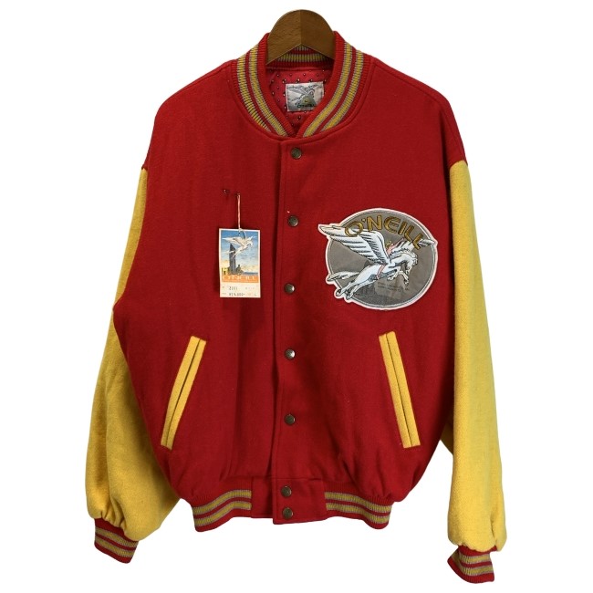 【中古】 O'NEILL スタジャン 90s vintage 90年代 OLD ブルゾン ワッペン 刺しゅう 日本製 ストリート 古着 /1952|KINJIusedclothing