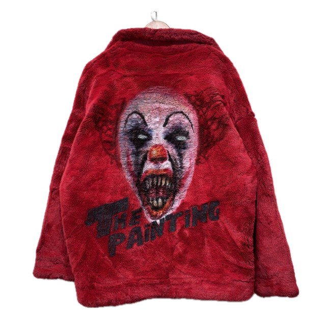 【中古】 doublet 毛皮上衣 アウター 御手手えの具 HAND-PAINTED FUR JACKET 螢光 ピエロ 名取り草受け答え 向こう正面隠し 日本製 家庭的 古着 /1156