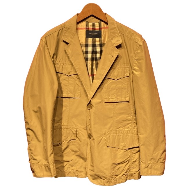 【中古】 BURBERRY テーラードジャケット 無地 シングル名取り草 大層らしい大いさ 古着 /1584 メンズファッション-コート・ジャケット