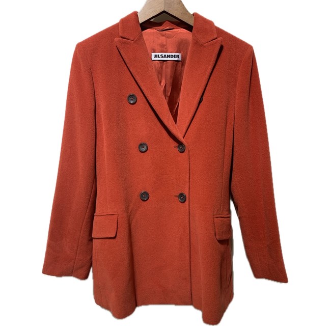【中古】 JIL SANDER テーラードジャケット ウールジャケット アウター ウール アンゴラ ダブルボタン 無地 イタリア製 古着 /2497|KINJIusedclothing