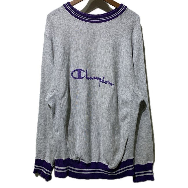 【中古】 Champion REVERSE WEAVE 汗水 90s vintage 90年月日 前期 縫い引き舟 調教師 労働者の一団のど首 裏起毛 脚本ロゴタイプ USA製 アメカジ 古着 /1591