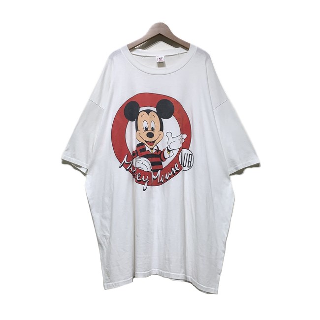【中古】 Disney wear 衣装 80s vintage 80年月日 半袖 プルオーバー 労働者の一団のど首 ひざ丈 文字記号 ウォルトディズニー パディ (C)Disney 厚地の外套影ぼうし USA製 古着 /1953