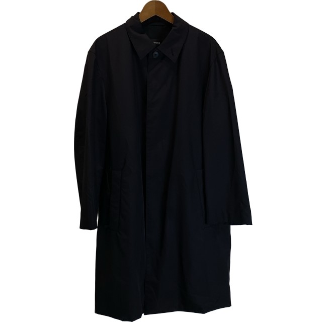 【中古】 BOSS ステンカラー厚地の外套 ロング厚地の外套 無地 シングル名取り草 古着 /1584