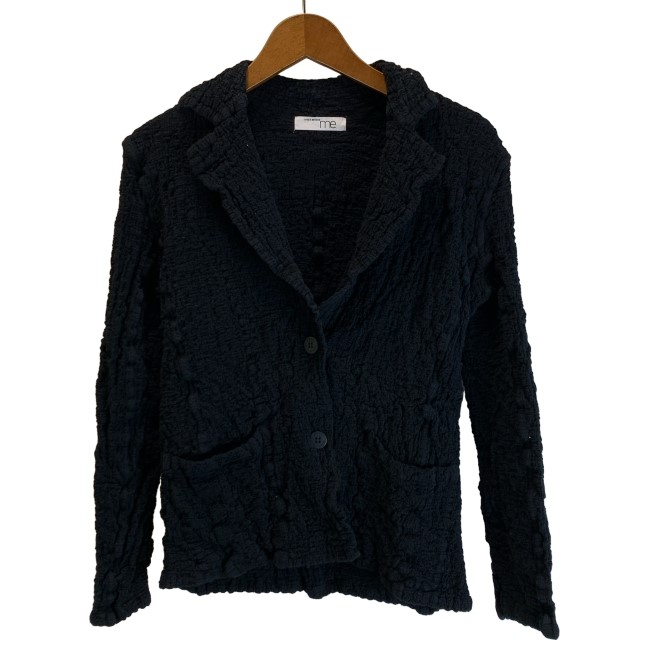 【中古】 ISSEY MIYAKE me テーラードジャケット シングルボタン 無地 ストレッチ シャーリング加工 日本製 ドメスティック 古着 /2496|KINJIusedclothing