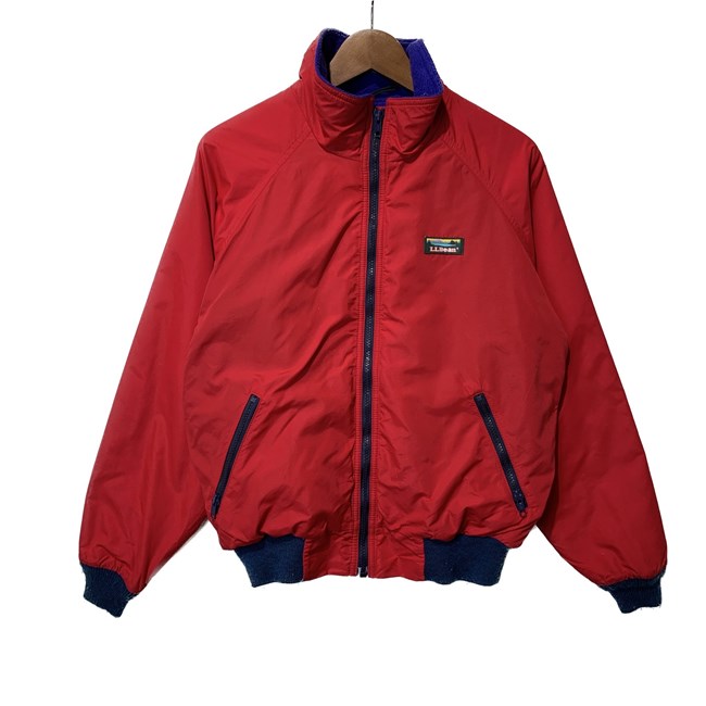 【中古】 L.L.Bean ナイロン前掛け アウター 山岳 ハイネック フルジップ 姿勢衣嚢 USA製 アウトドア 古着 /1152