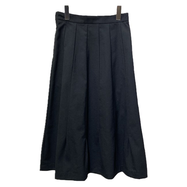 【中古】 tricot COMME des GARCONS スコート 90s vintage 90年月日 ミモレ丈 A生産ライン タック 無地 サイドジップ AD1999 日本製 家庭内 古着 /2496