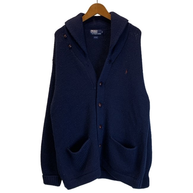 【中古】 POLO by RALPH LAUREN ジレースウェーター 長袖 編み物 肩かけ色つや 盛りだくさん名取り草 無地 ワンポイント スモールポニー 刺繍 古着 /1599