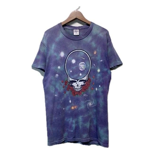 【中古】 DELTA Grateful Dead バンT 90s vintage 90年月日 (C)1997 プルオーバー 半袖 カットソー トップス 労働者の一団のど首 タイダイ 刷り上げる ドクロ SPACE YOUR FACE? 古着 /1951