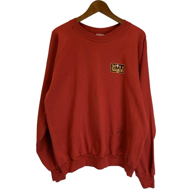 【中古】 TENNESSEE RIVER 汗水 90s vintage 90年月日 OLD 長袖 調教師 トップス 労働者の一団のど首 裏起毛 ミュージカル MISS SAIGON USA製 厚地の外套大きさ 古着 /1271