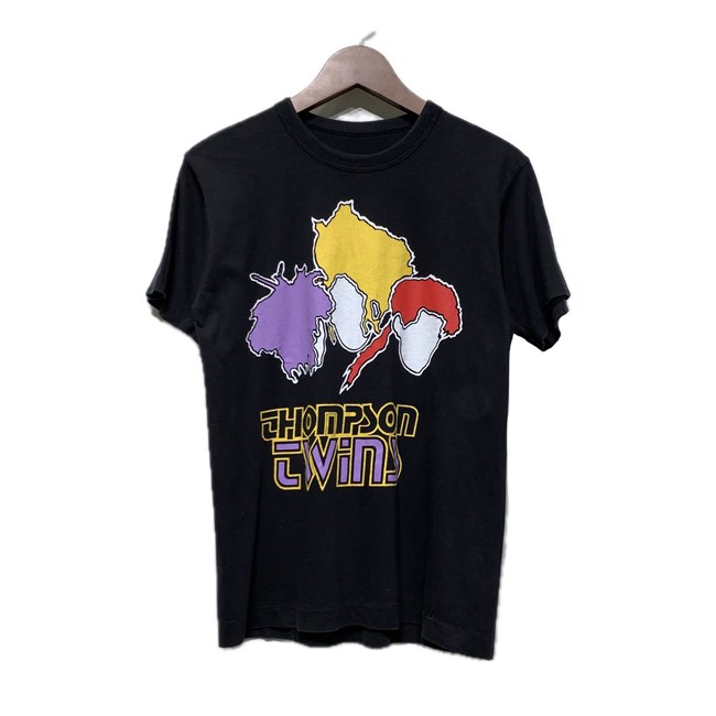 【中古】 Thompson Twins 単一のものT 80s vintage 80日にち プルオーバー 半袖 カットソー トップス 労働者の一団首っ玉 両面刷り上げる 85年周遊旅行 JAPAN周遊旅行 日本製 古着 /1107