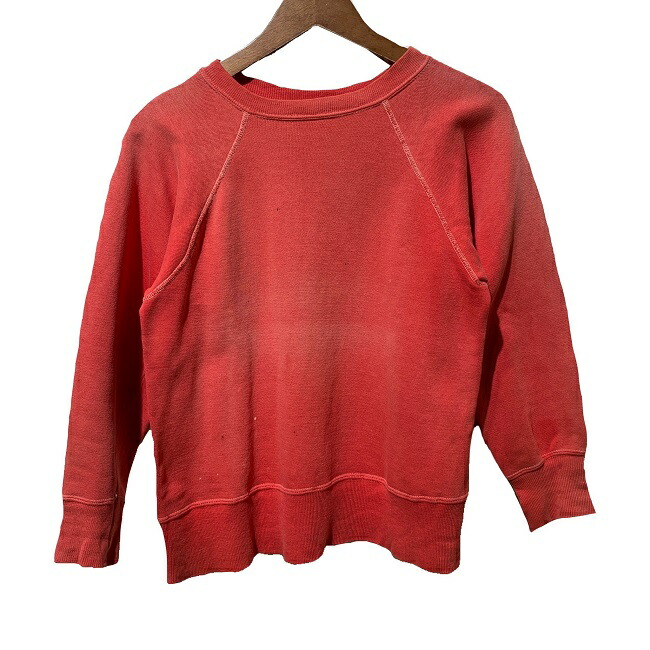 【中古】 汗水 80s-90s vintage 80年月日-90年月日 長袖 調教師 トップス 労働者の一団のど首 裏起毛 無地 古着 /1591
