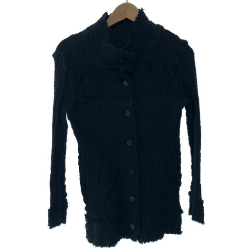 【中古】　ISSEY MIYAKE　カリフラワージャケット　ジャケット　ハイネック　フルジップ　シャーリング加工　無地　日本製　ドメスティック　古着　/2496｜KINJIusedclothing