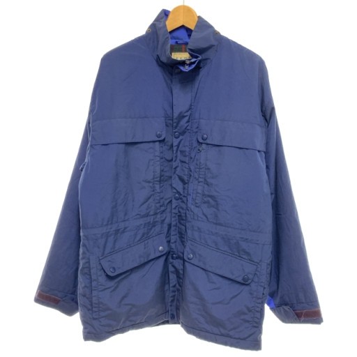 【中古】 L.L.Bean ナイロン上衣 フルジップ ハイネック 無地 アウトドア 古着 /1603