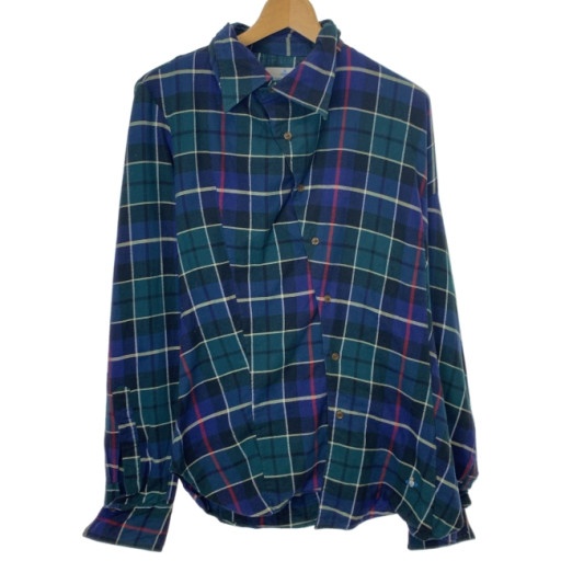 【中古】 Vivienne Westwood フランネルプルオーバー 綿ネル 長袖 トップス レギュラー色合い 日本製 古着 /4304