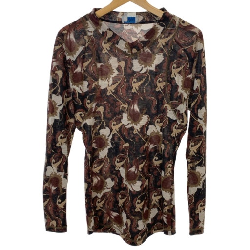 【中古】 Vivienne Westwood トップス 長袖 V首っ玉 花柄 SAMPLE 古着 /4304