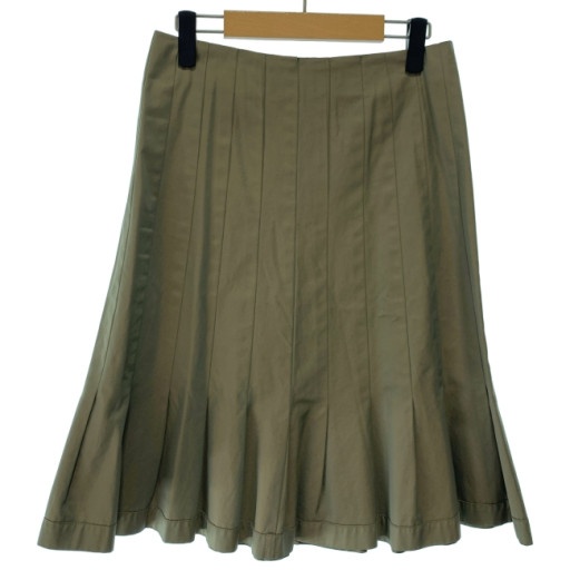 【中古】 COMME des GARCONS 筋目スコート AD2002 ひざ丈 無地 バックジップ 日本製 家庭内 古着 /2496
