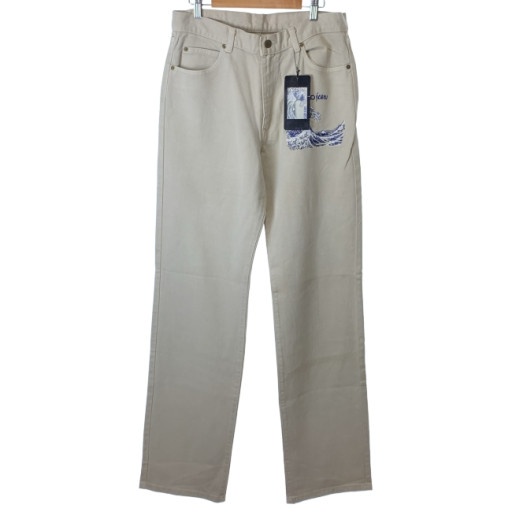 【中古】　KENZO JEANS　綿パン　90s vintage　90年代　OLD　ジップフライ　ワンポイント　デッドストック　日本製　古着　/4393｜KINJIusedclothing