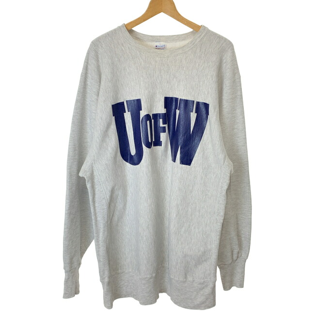 【中古】 Champion REVERSE WEAVE スウェット 90s vintage 90年代 OLD 長袖 トレーナー トップス クルーネック 裏起毛 オーバーサイズ アメカジ 古着 /5153|KINJIusedclothing