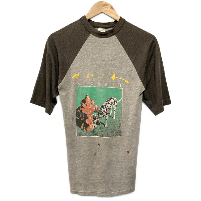 【中古】　SPORTSWEAR　RUSH　バンT　80s vintage　80年代　OLD　Signals　ジャケ写　プリント　USA製　古着　/7309｜KINJIusedclothing
