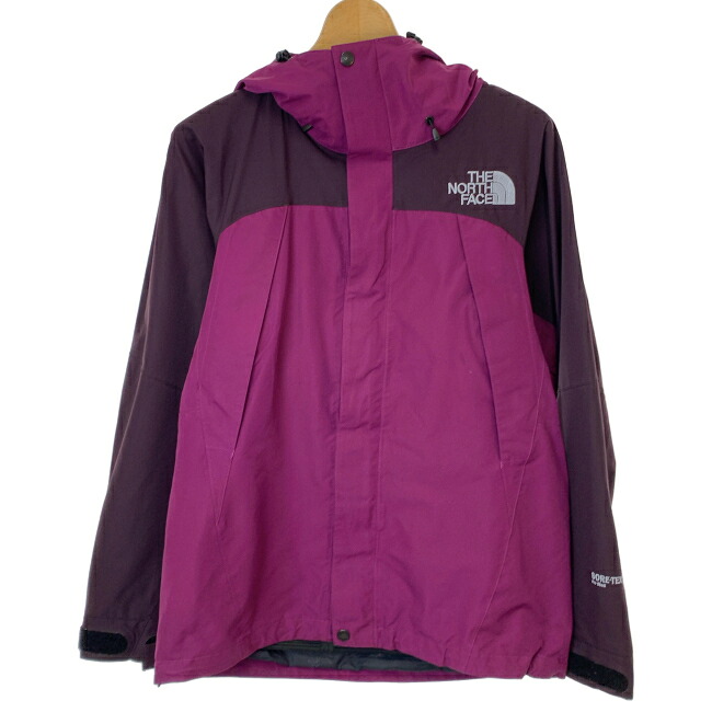 【中古】 THE NORTH FACE ナイロンジャンパー マウンテンパーカー フード フルジップ バイカラー ワンポイント アウトドア 古着 /1151|KINJIusedclothing