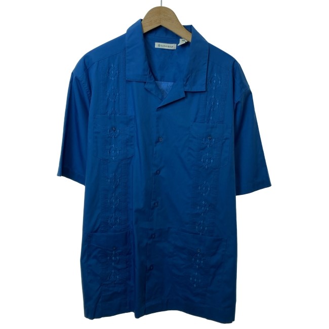 キューバシャツ アメカジ 古着 刺繍 3XL 青 HABAND Guayabera by HABAND 刺繍 キューバシャツ 青 - メルカリ