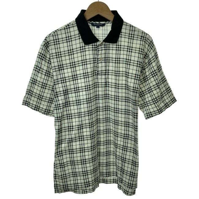 未使用タグ付 BURBERRY GOLF レディース コットンニット ポロシャツ バーバリーゴルフ BURBERRY GOLF ポロシャツ 半袖 ノバチェック